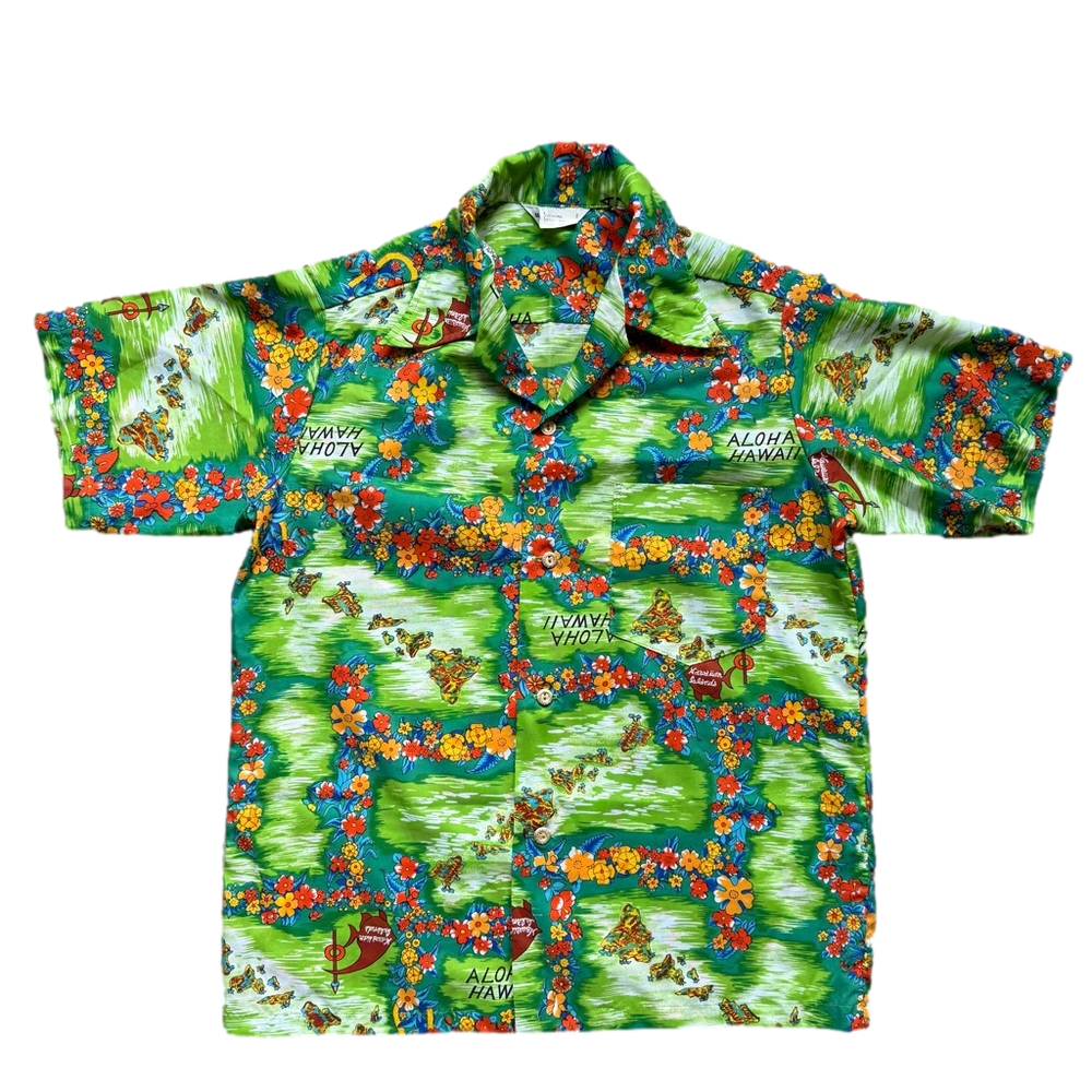 Made in Hawaii Vintage 80s Hawaiian Button Down Shirt Men’s XS Resortwear
